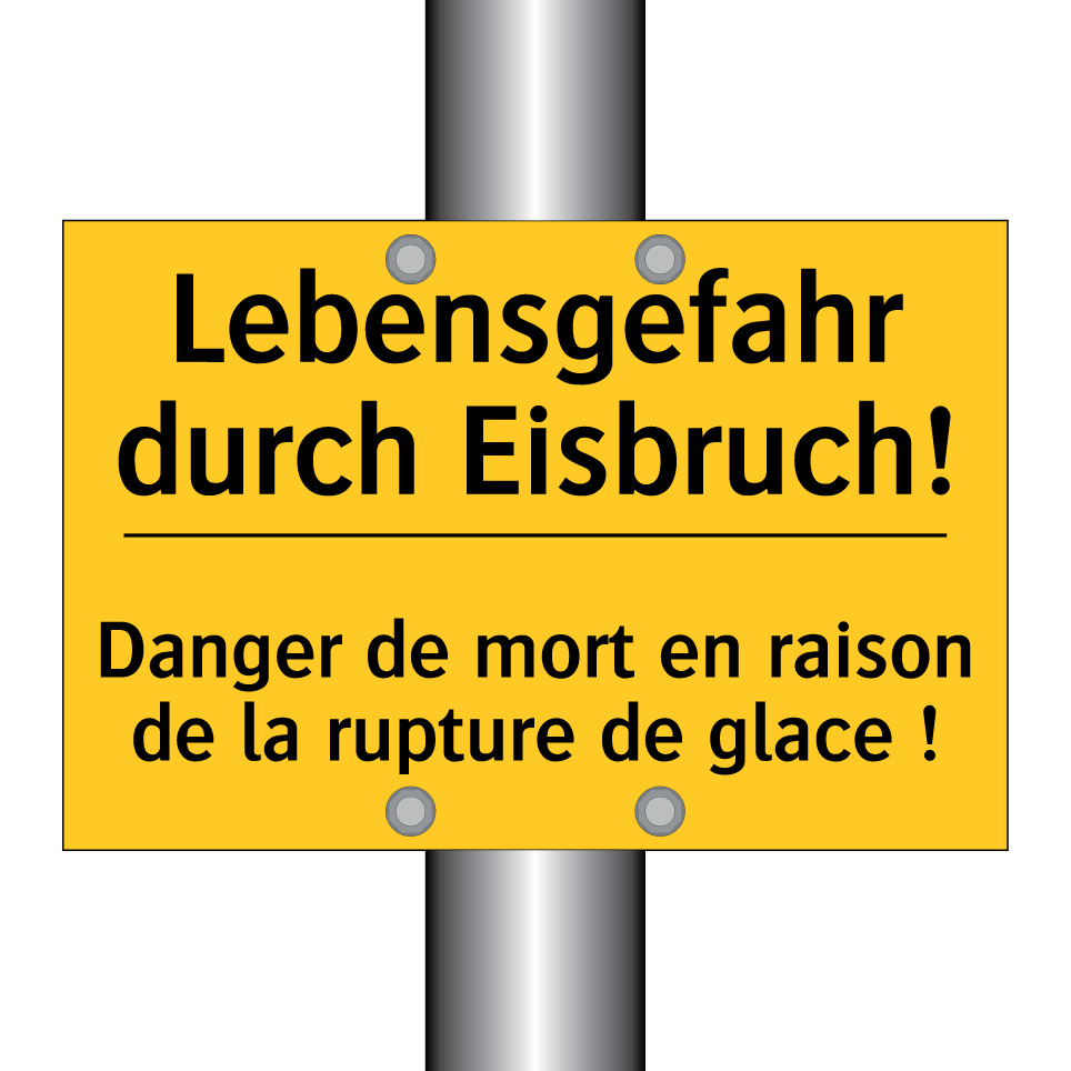 Lebensgefahr durch Eisbruch! - Danger de mort en raison de la /.../