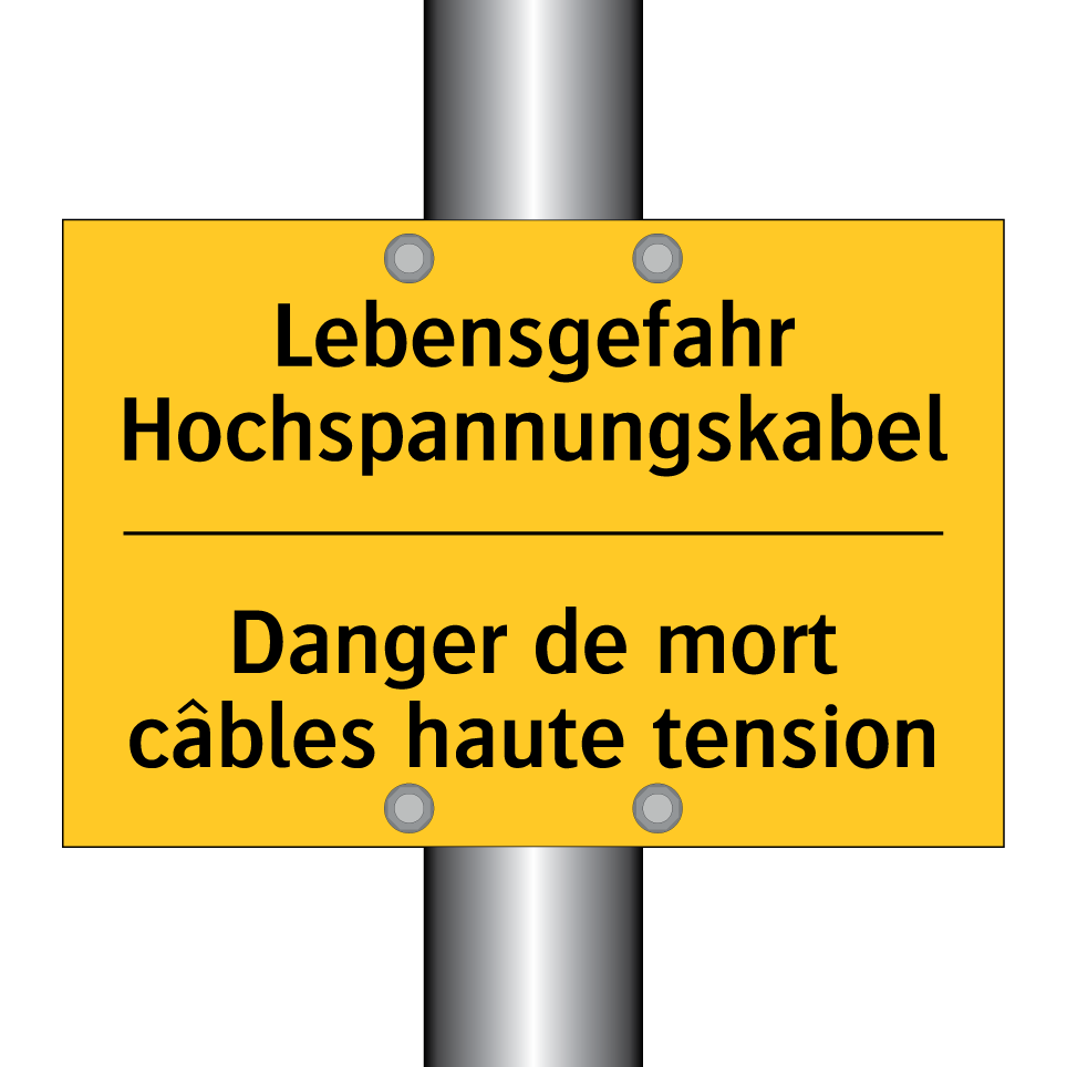 Lebensgefahr Hochspannungskabel /.../ - Danger de mort câbles haute tension /.../