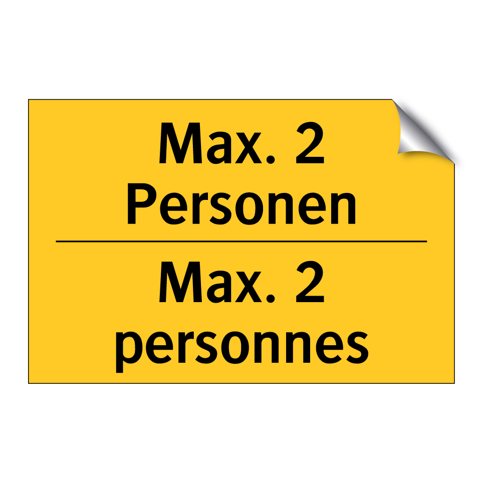 Max. 2 Personen - Max. 2 personnes