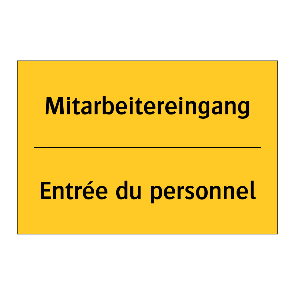 Mitarbeitereingang - Entrée du personnel