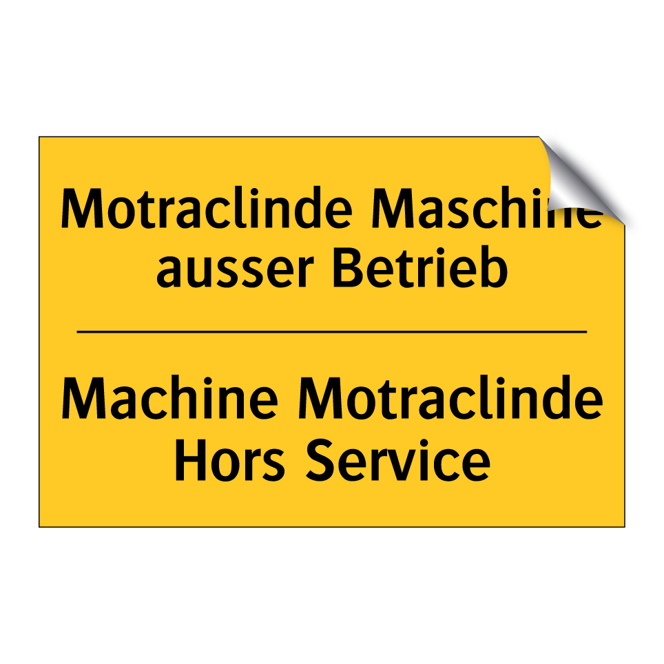 Motraclinde Maschine ausser Betrieb /.../ - Machine Motraclinde Hors Service /.../