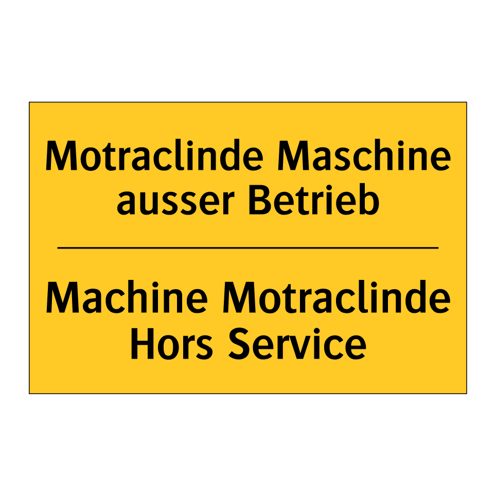 Motraclinde Maschine ausser Betrieb /.../ - Machine Motraclinde Hors Service /.../