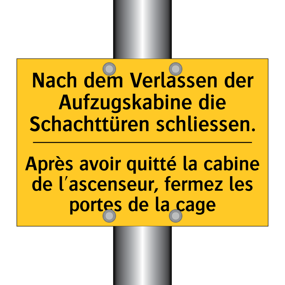 Nach dem Verlassen der Aufzugskabine /.../ - Après avoir quitté la cabine de /.../