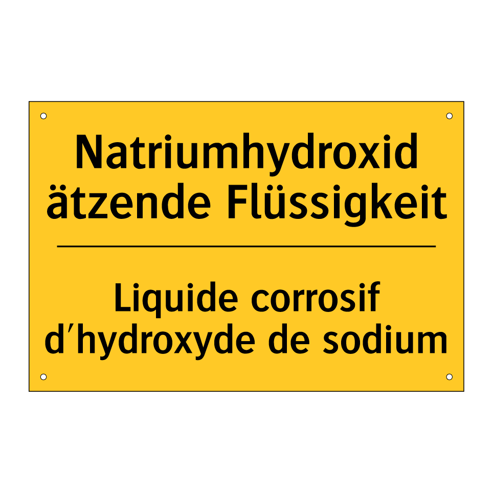 Natriumhydroxid ätzende Flüssigkeit /.../ - Liquide corrosif d'hydroxyde de /.../
