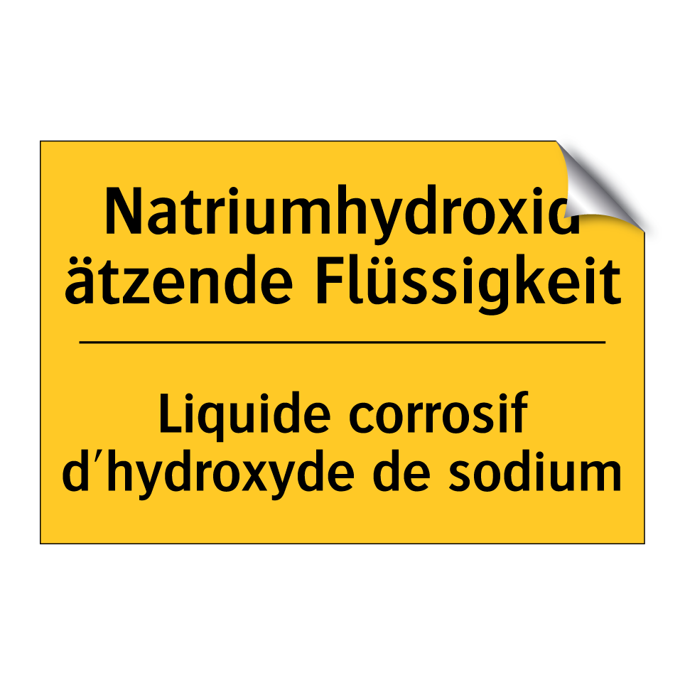 Natriumhydroxid ätzende Flüssigkeit /.../ - Liquide corrosif d'hydroxyde de /.../