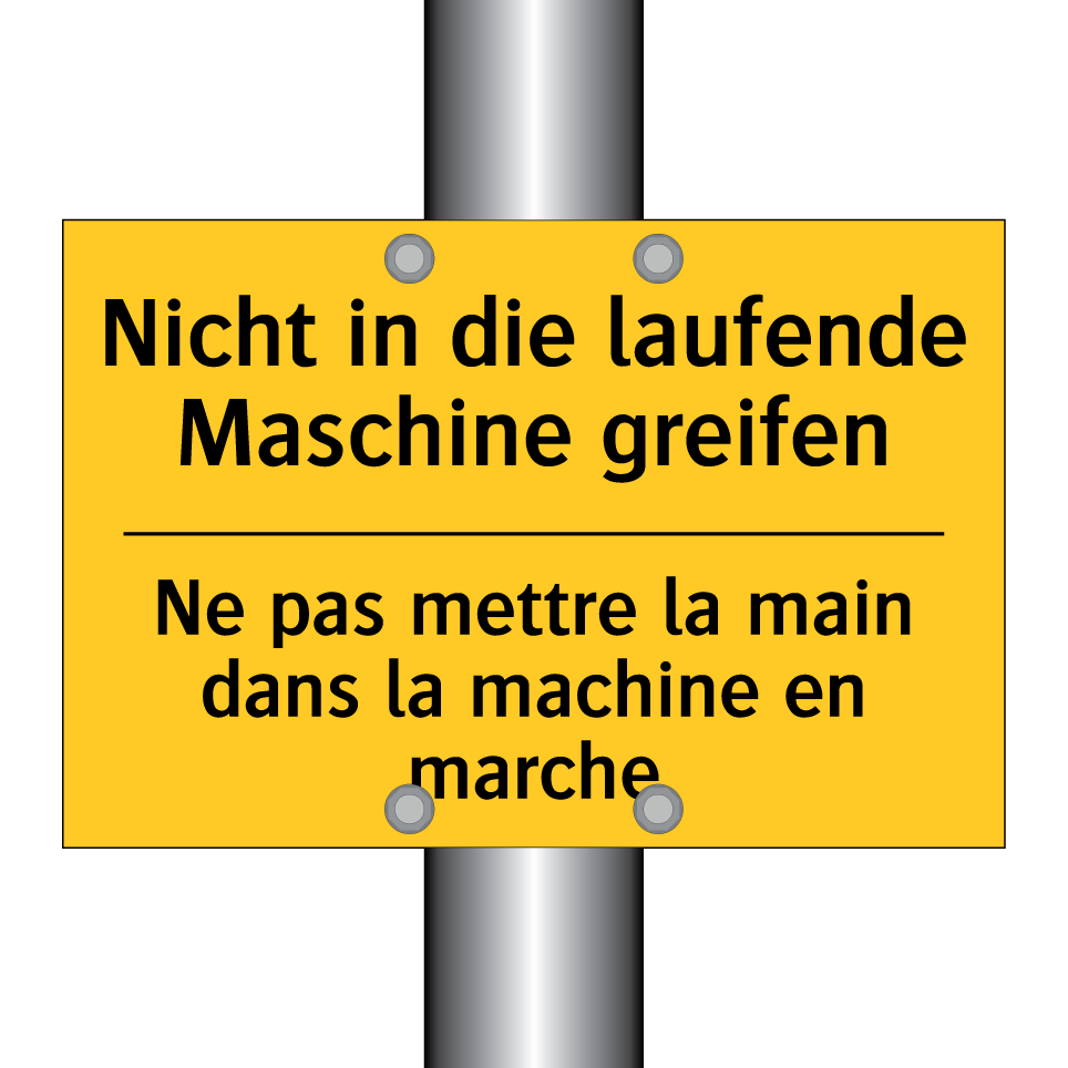 Nicht in die laufende Maschine /.../ - Ne pas mettre la main dans la /.../