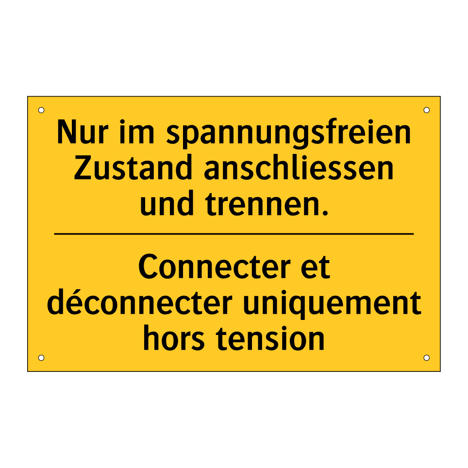 Nur im spannungsfreien Zustand /.../ - Connecter et déconnecter uniquement /.../