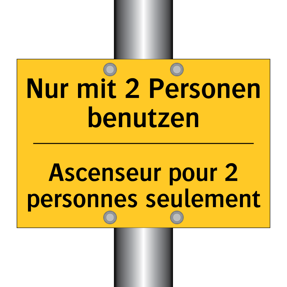 Nur mit 2 Personen benutzen - Ascenseur pour 2 personnes seulement /.../