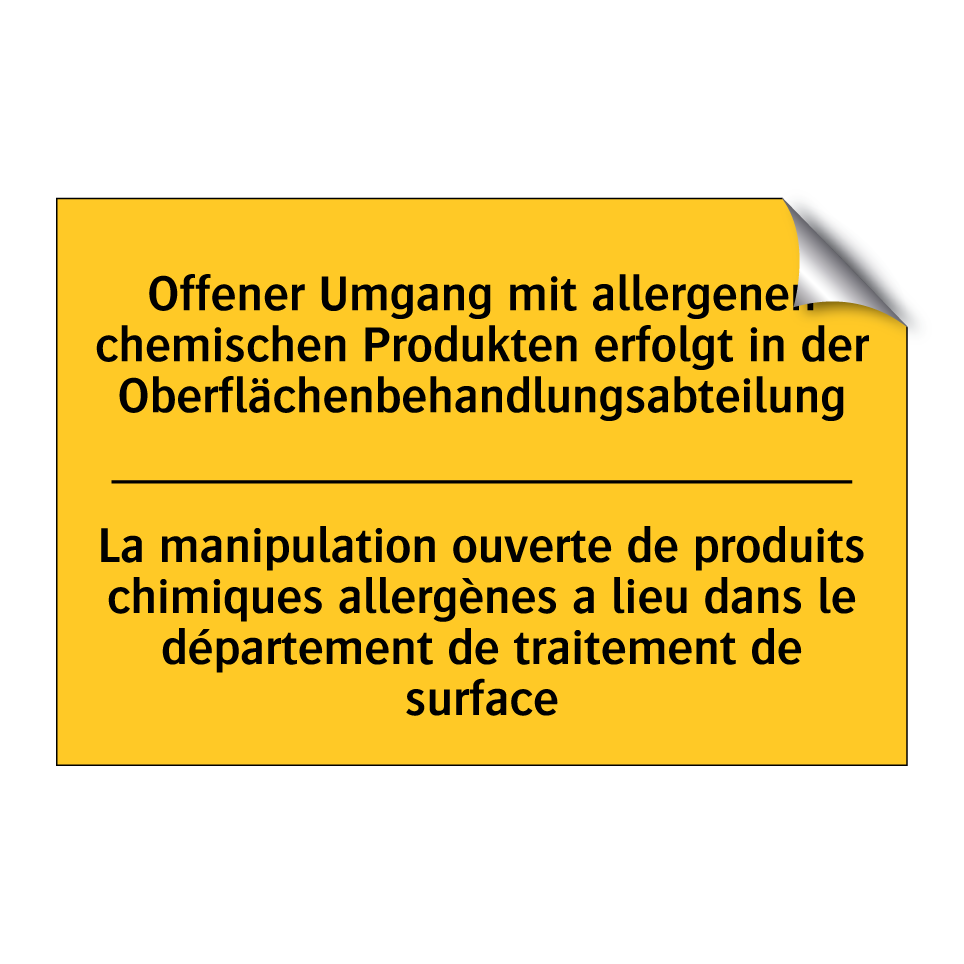 Offener Umgang mit allergenen /.../ - La manipulation ouverte de produits /.../