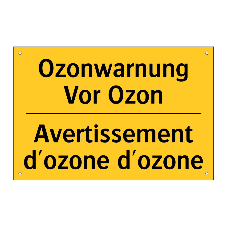 Ozonwarnung Vor Ozon - Avertissement d'ozone d'ozone