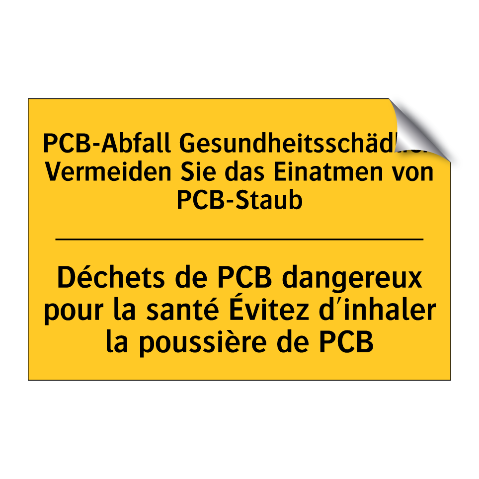 PCB-Abfall Gesundheitsschädlich /.../ - Déchets de PCB dangereux pour /.../