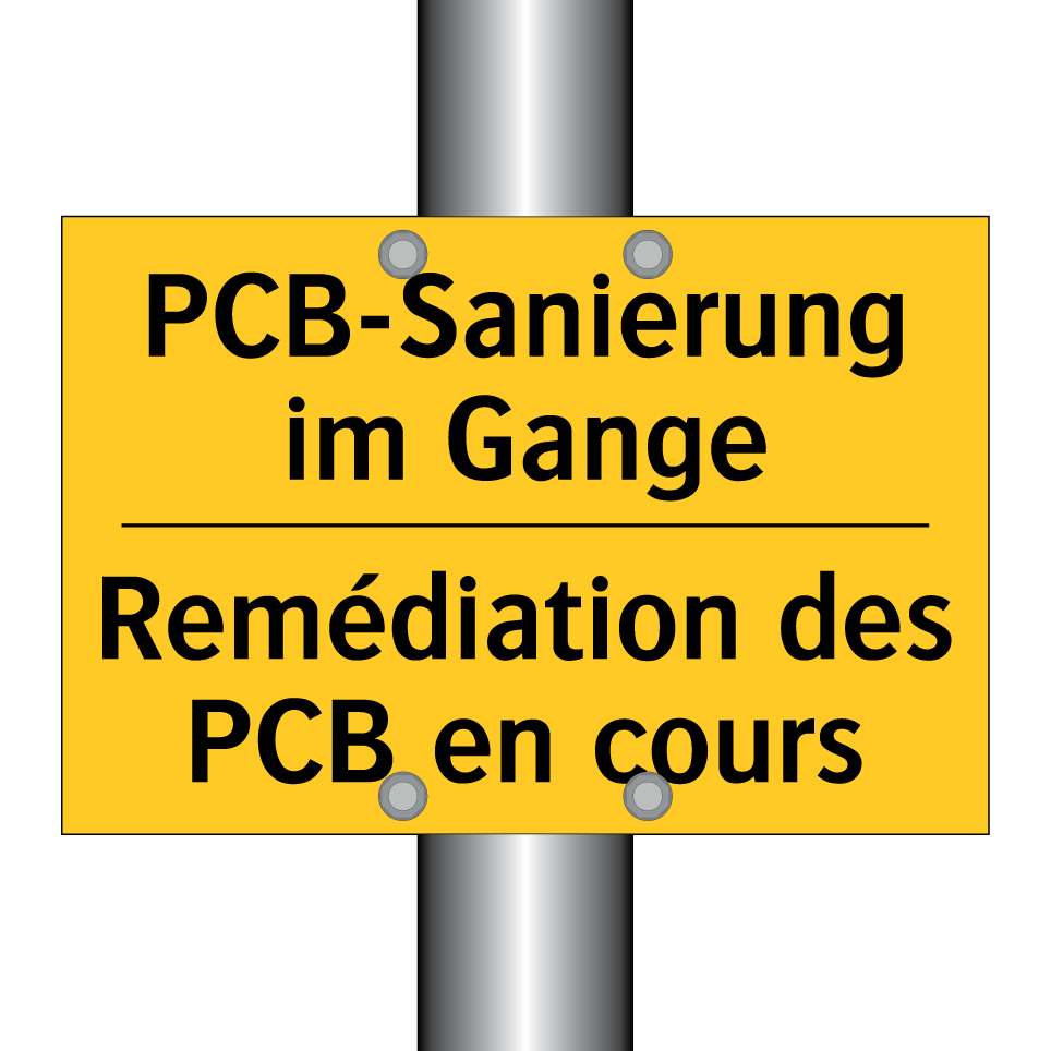 PCB-Sanierung im Gange - Remédiation des PCB en cours