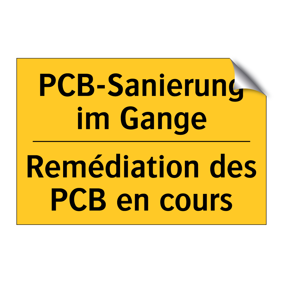 PCB-Sanierung im Gange - Remédiation des PCB en cours