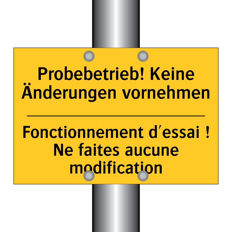 Probebetrieb! Keine Änderungen /.../ - Fonctionnement d'essai ! Ne faites /.../