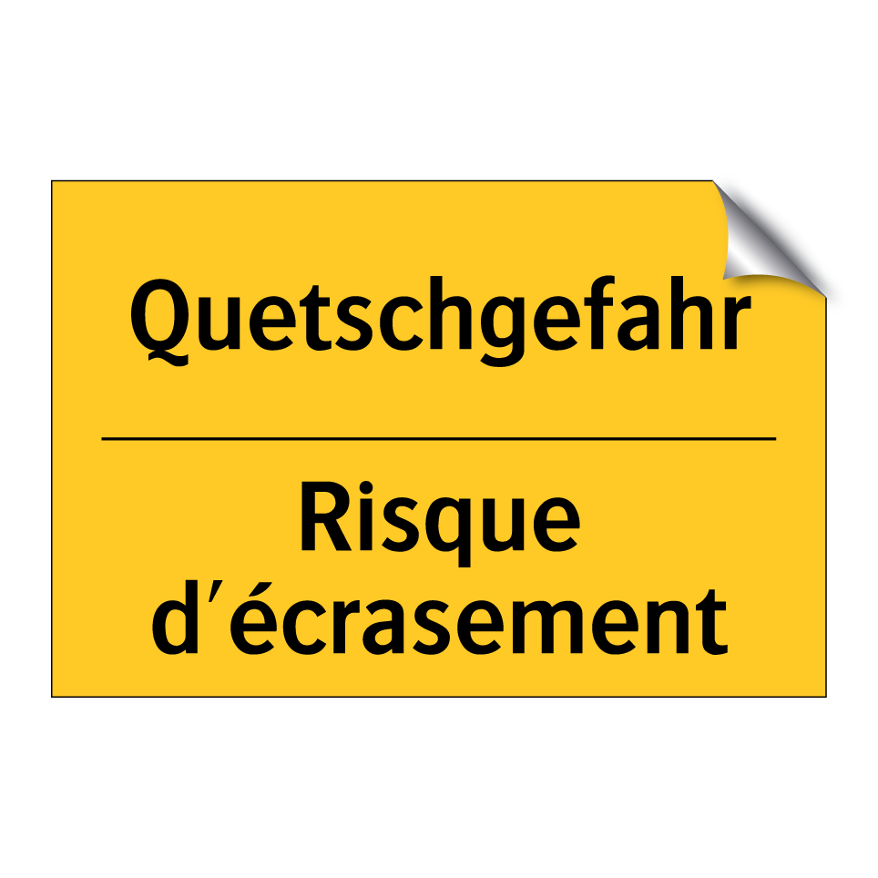 Quetschgefahr - Risque d'écrasement