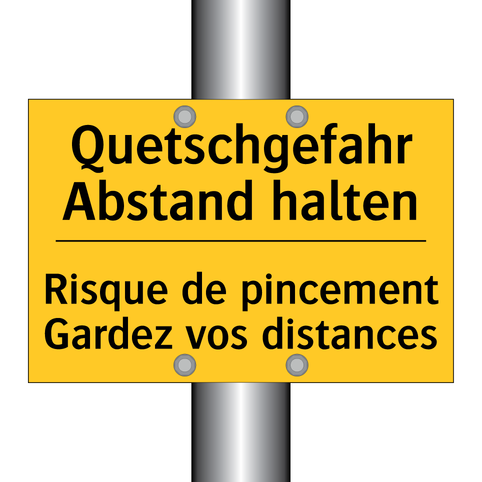 Quetschgefahr Abstand halten - Risque de pincement Gardez vos /.../