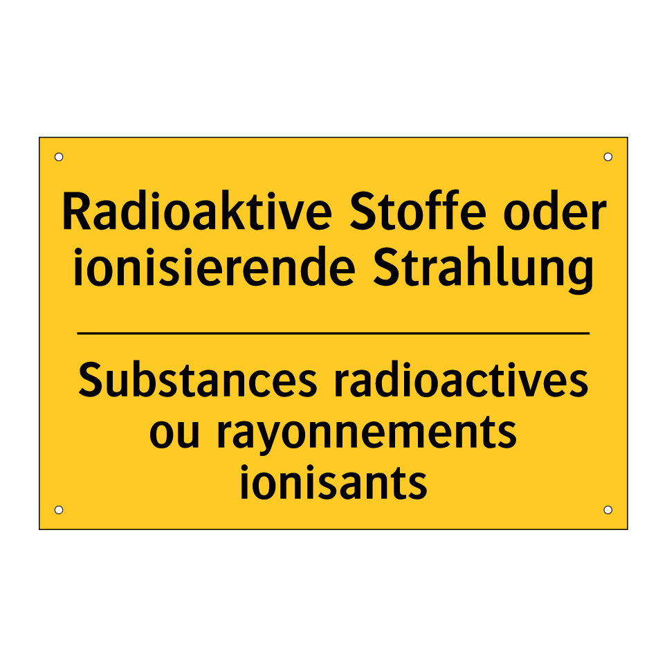 Radioaktive Stoffe oder ionisierende /.../ - Substances radioactives ou rayonnements /.../