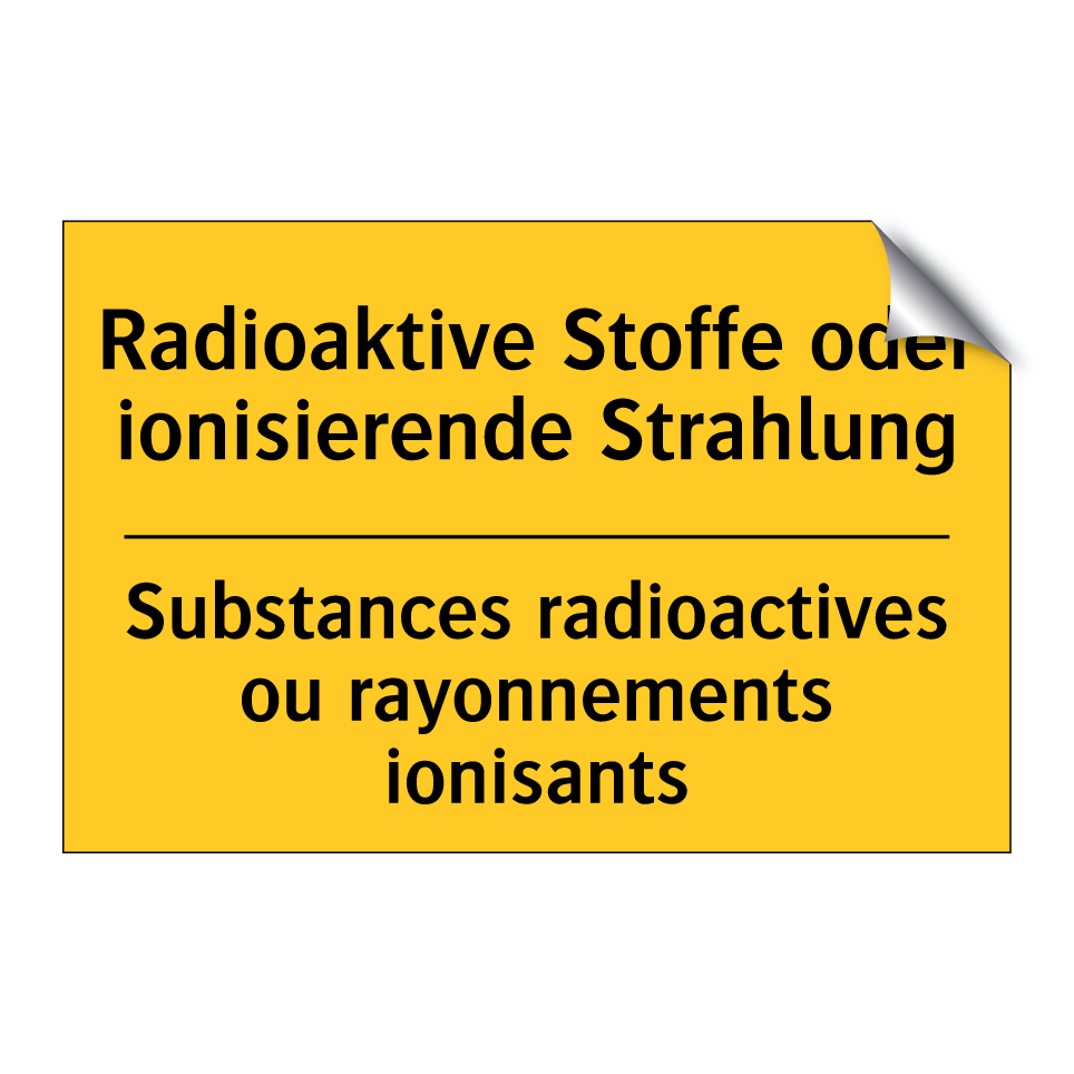 Radioaktive Stoffe oder ionisierende /.../ - Substances radioactives ou rayonnements /.../