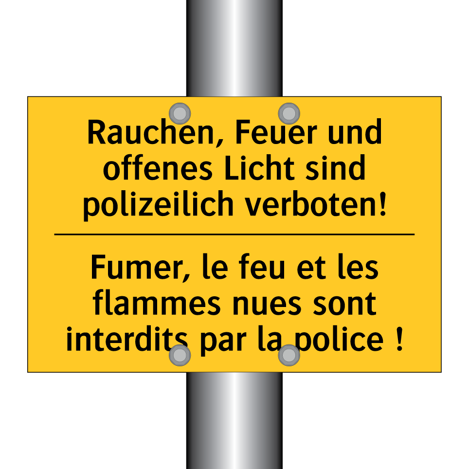 Rauchen, Feuer und offenes Licht /.../ - Fumer, le feu et les flammes nues /.../
