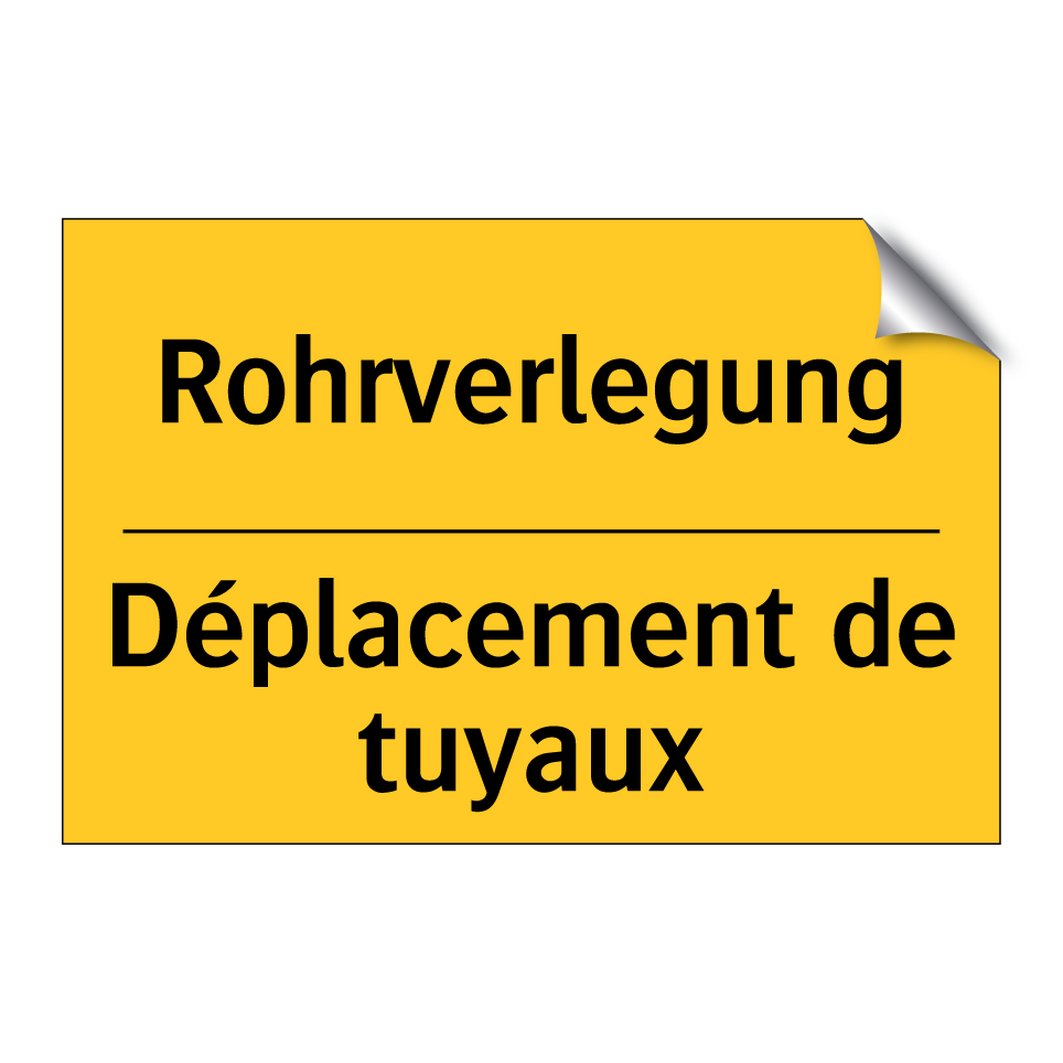 Rohrverlegung - Déplacement de tuyaux