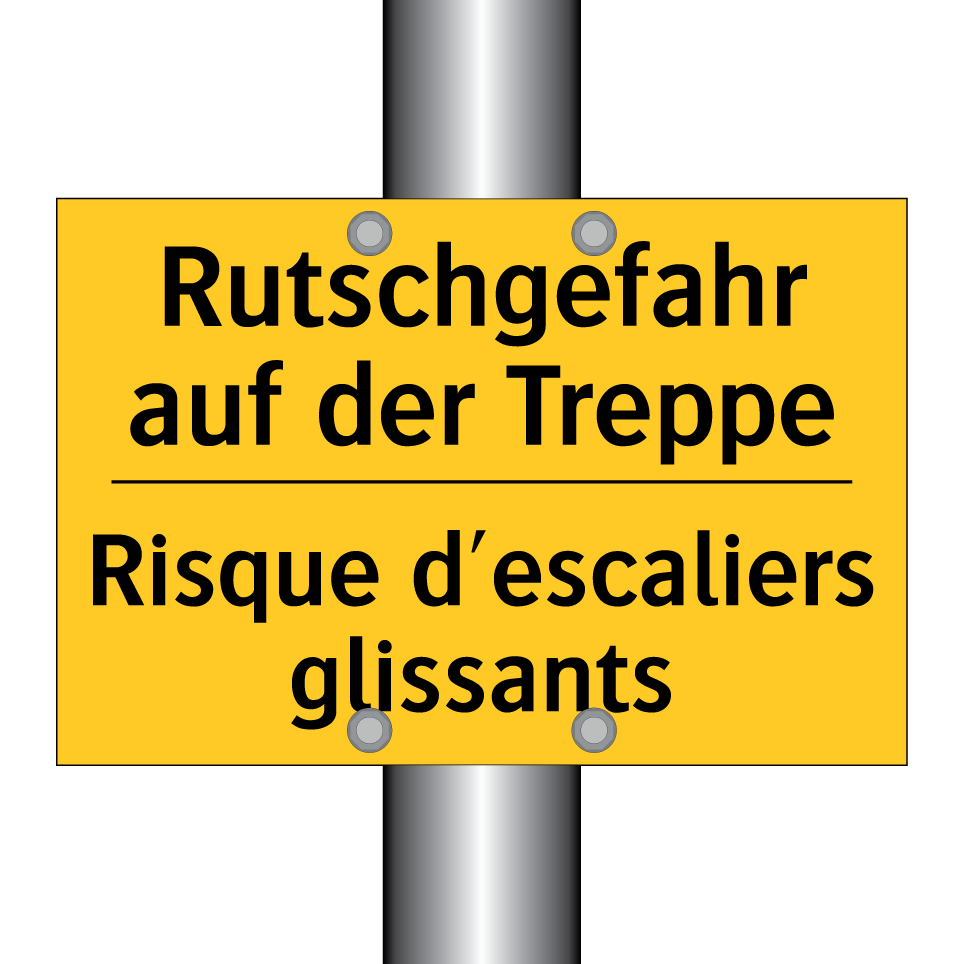 Rutschgefahr auf der Treppe - Risque d'escaliers glissants