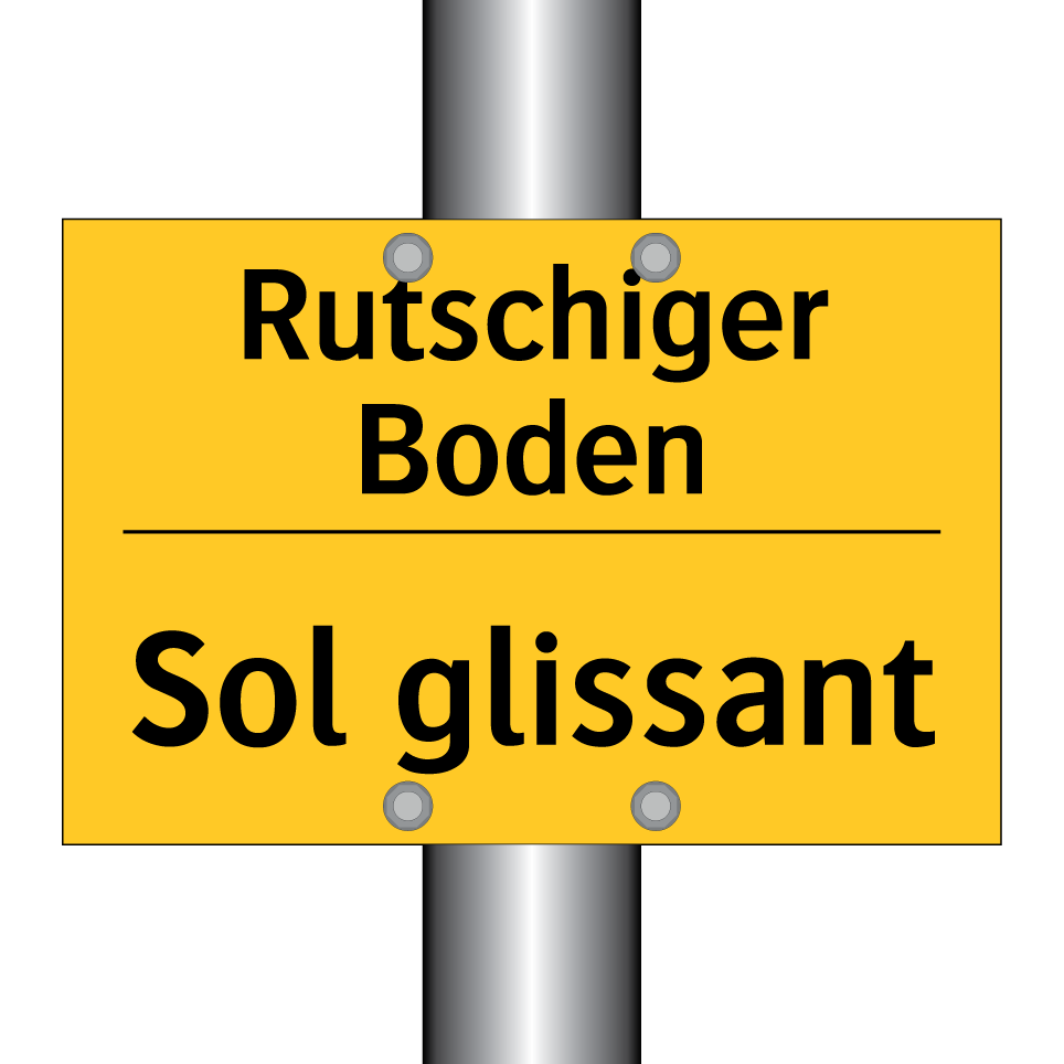 Rutschiger Boden - Sol glissant