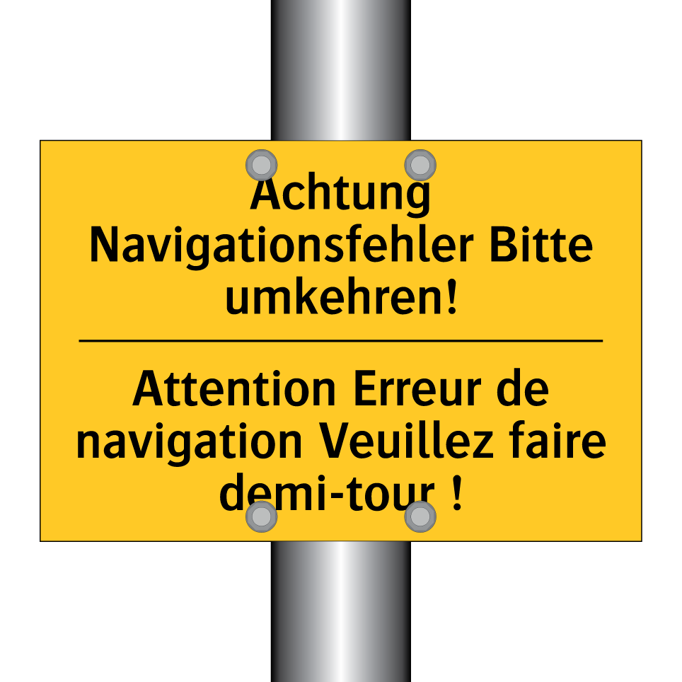 Achtung Navigationsfehler Bitte /.../ - Attention Erreur de navigation /.../