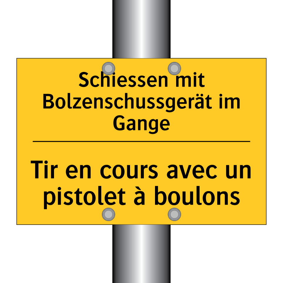 Schiessen mit Bolzenschussgerät /.../ - Tir en cours avec un pistolet /.../