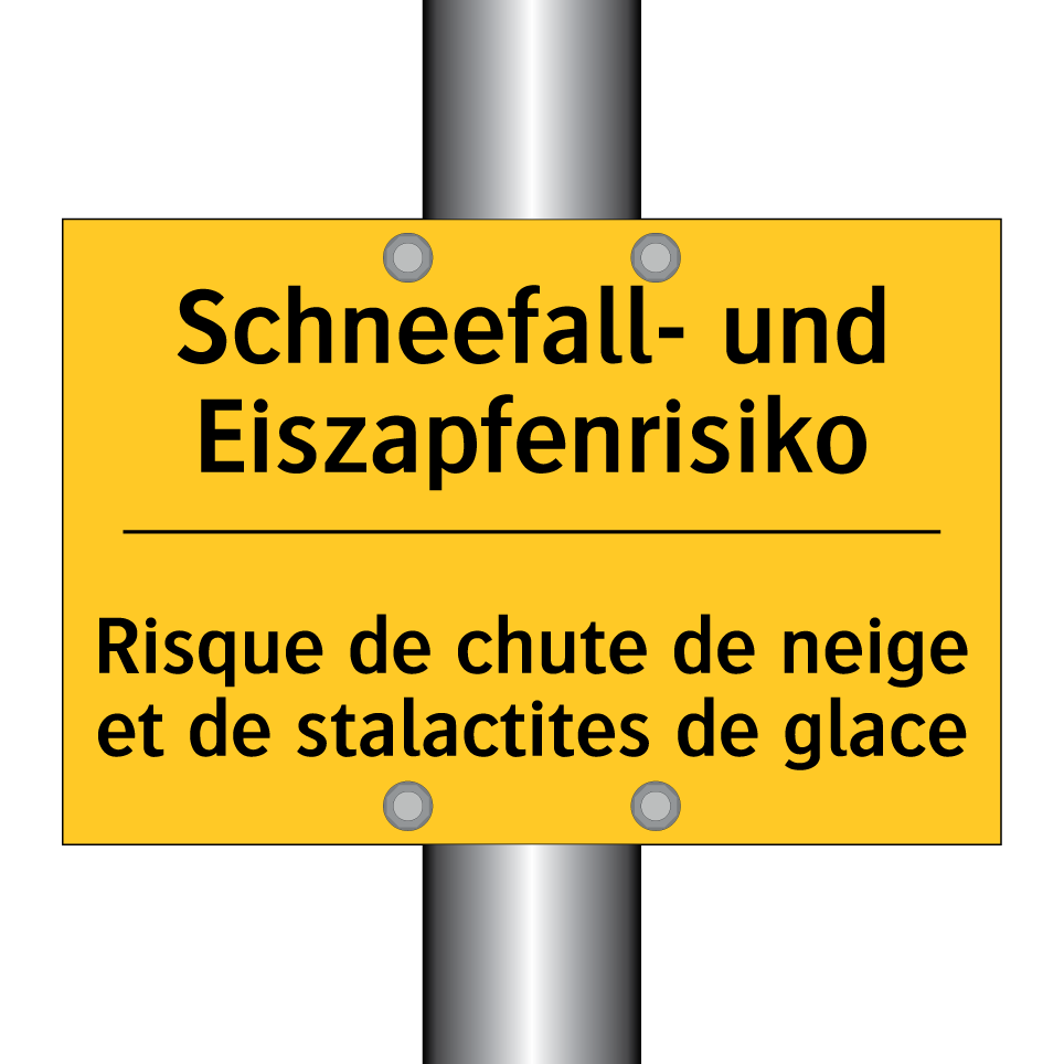 Schneefall- und Eiszapfenrisiko /.../ - Risque de chute de neige et de /.../