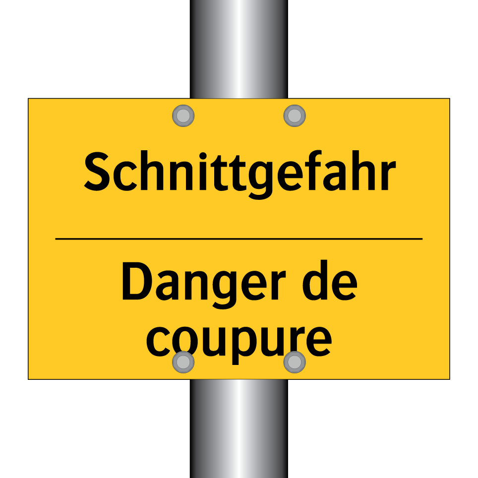 Schnittgefahr - Danger de coupure