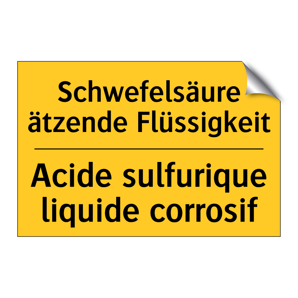 Schwefelsäure ätzende Flüssigkeit /.../ - Acide sulfurique liquide corrosif /.../