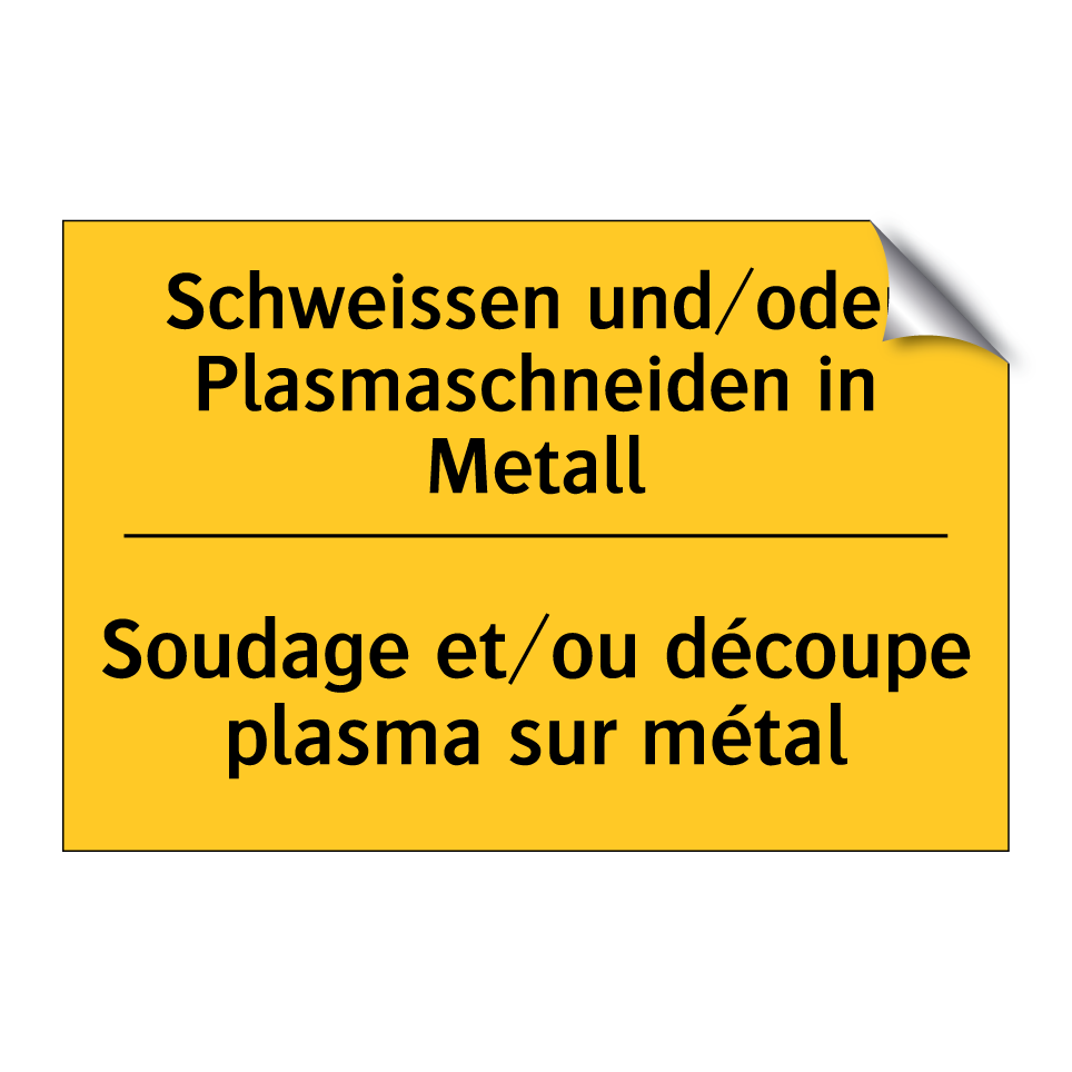Schweissen und/oder Plasmaschneiden /.../ - Soudage et/ou découpe plasma sur /.../