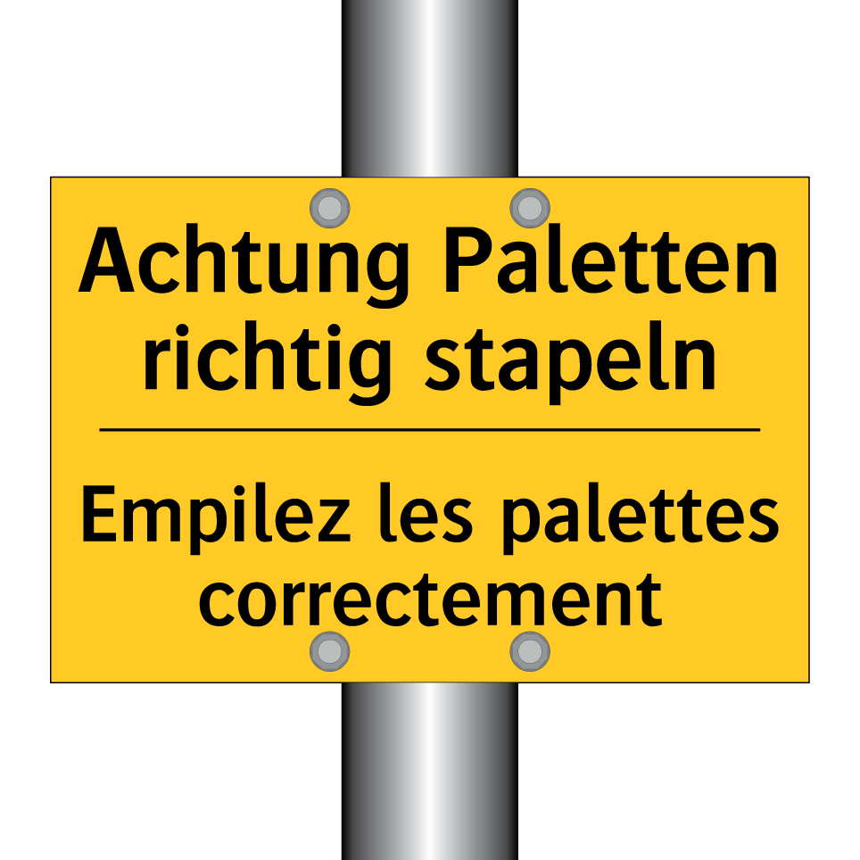 Achtung Paletten richtig stapeln /.../ - Empilez les palettes correctement /.../