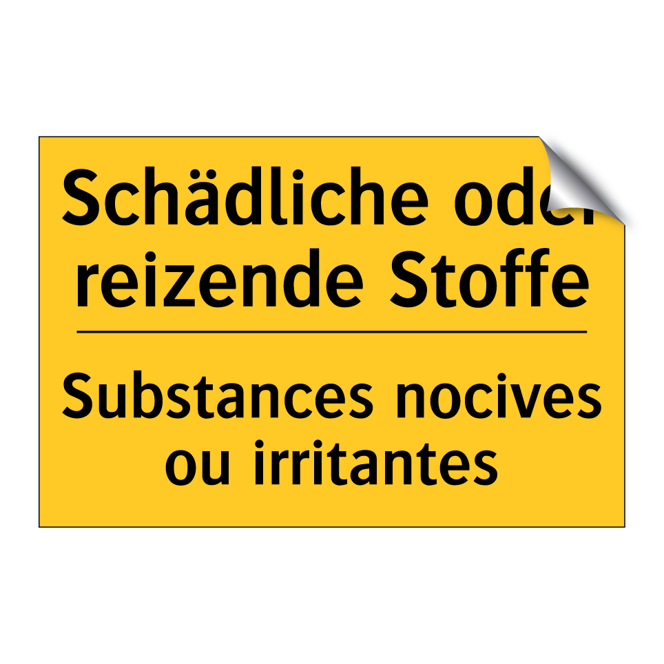 Schädliche oder reizende Stoffe /.../ - Substances nocives ou irritantes /.../