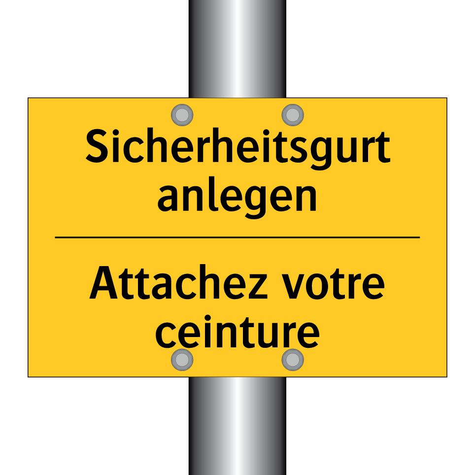 Sicherheitsgurt anlegen - Attachez votre ceinture
