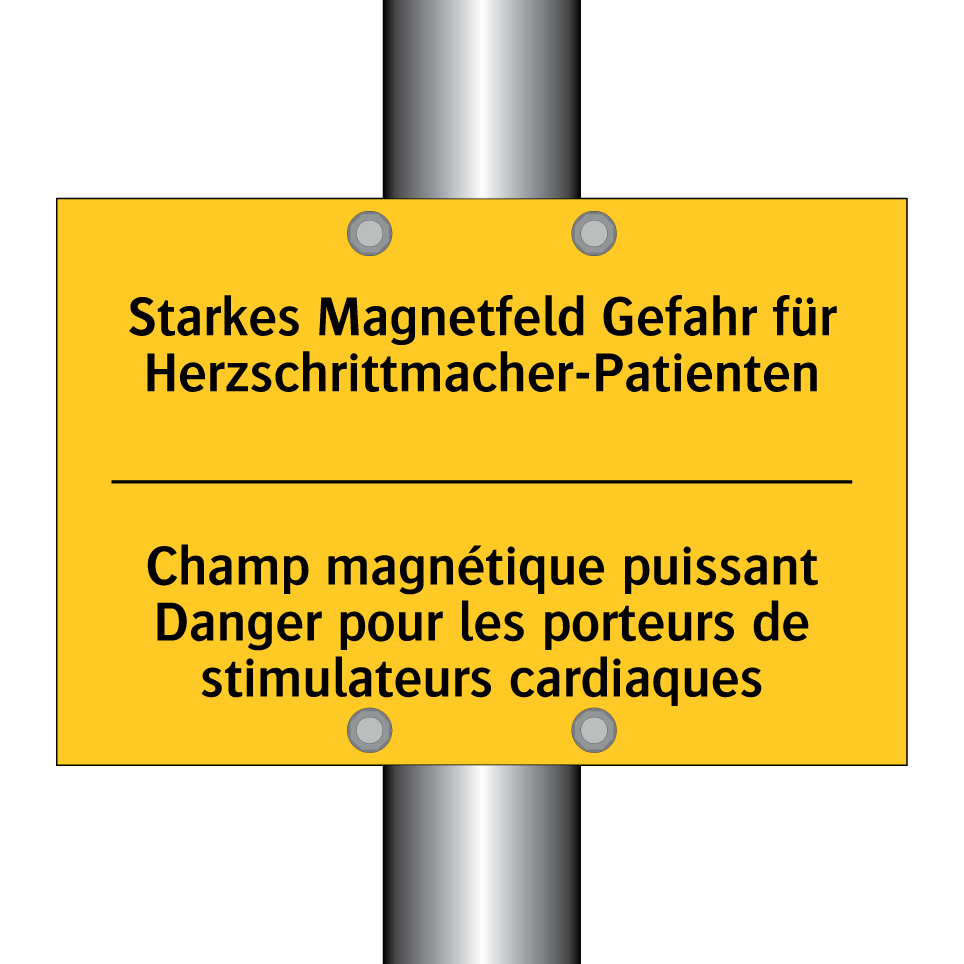 Starkes Magnetfeld Gefahr für /.../ - Champ magnétique puissant Danger /.../