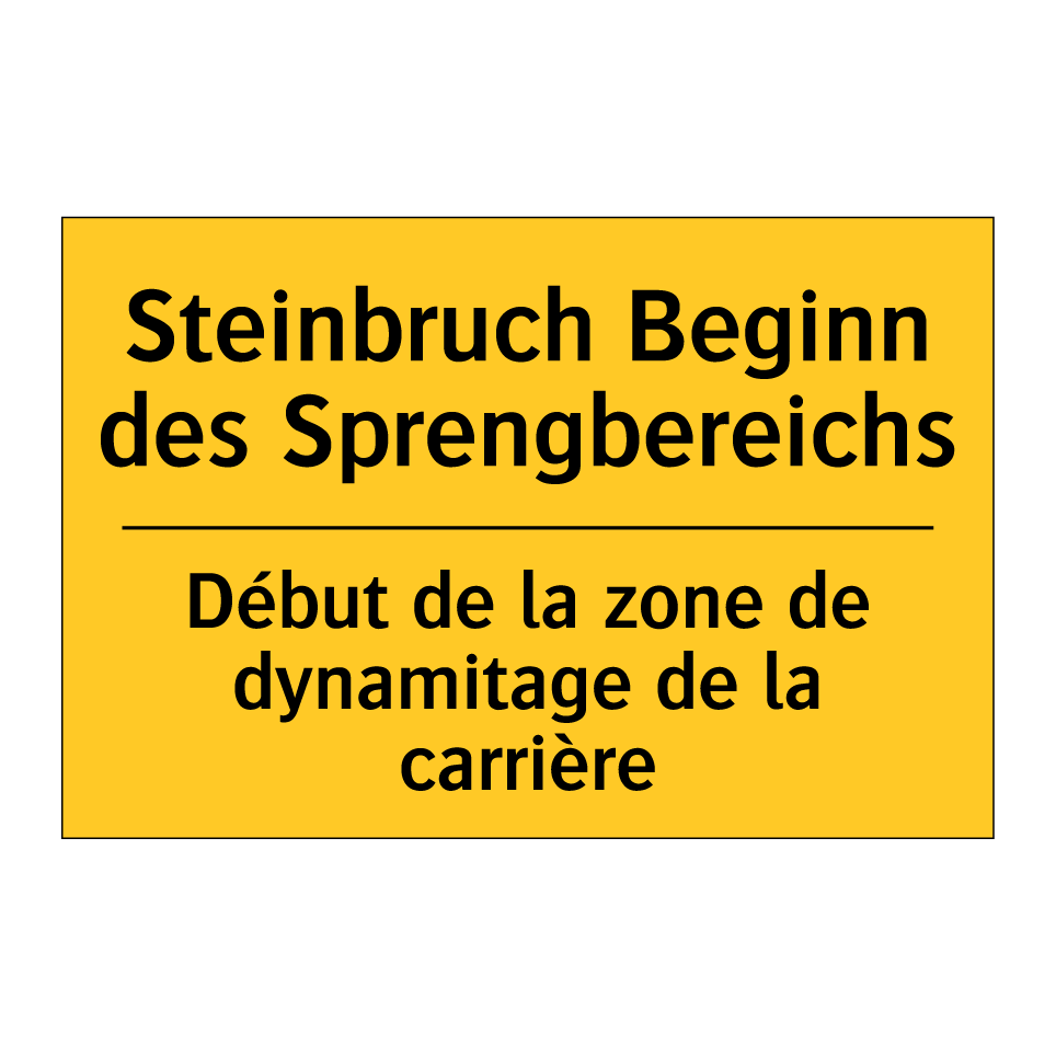Steinbruch Beginn des Sprengbereichs /.../ - Début de la zone de dynamitage /.../