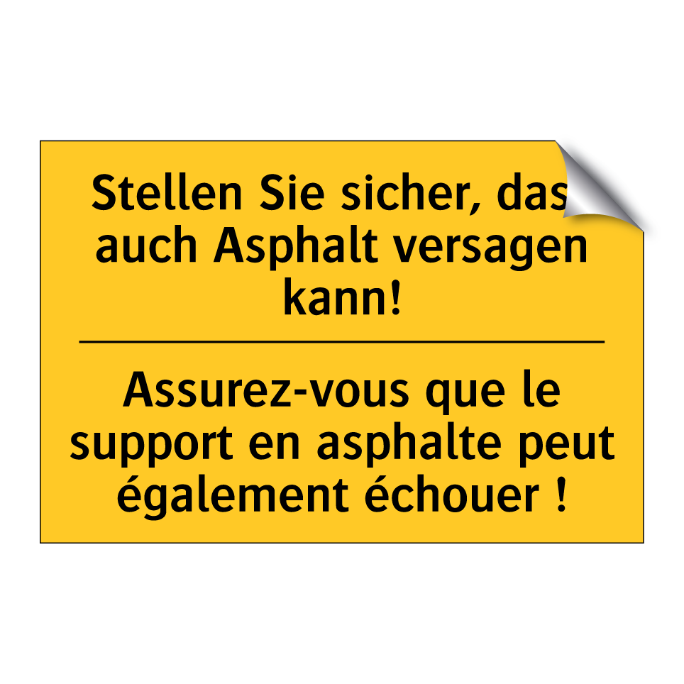 Stellen Sie sicher, dass auch /.../ - Assurez-vous que le support en /.../