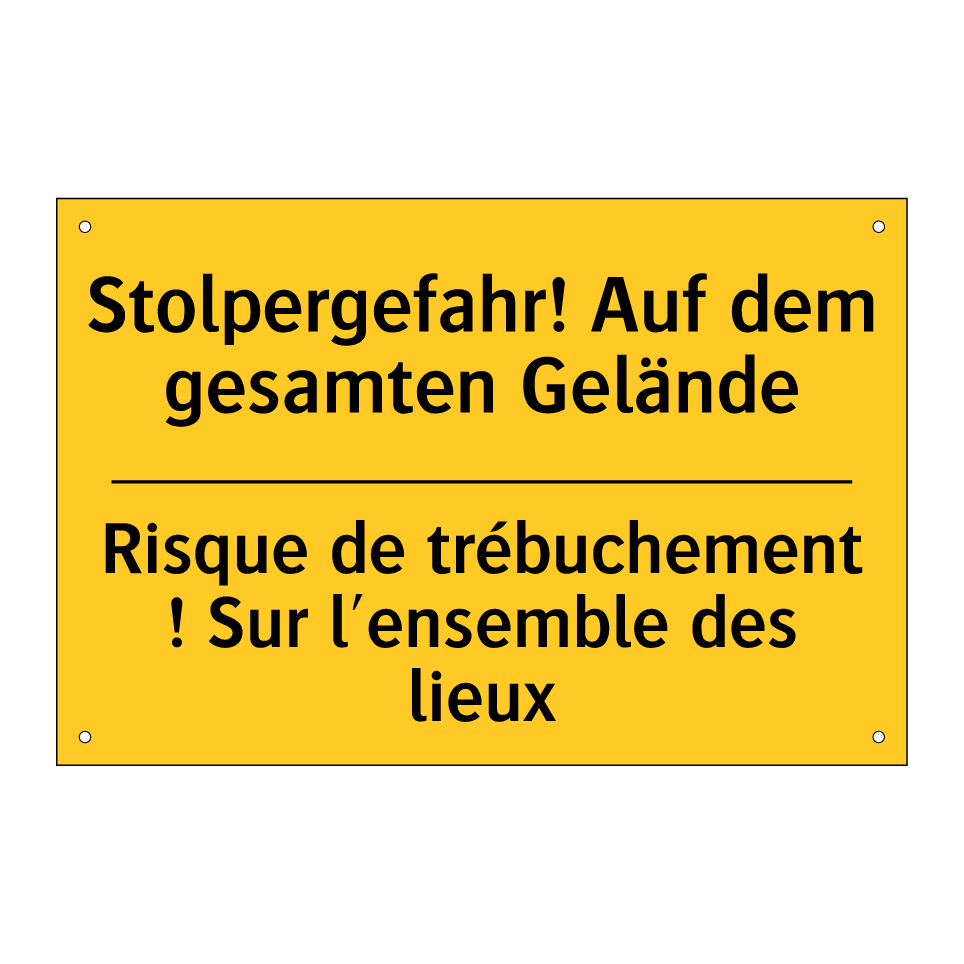 Stolpergefahr! Auf dem gesamten /.../ - Risque de trébuchement ! Sur l'ensemble /.../