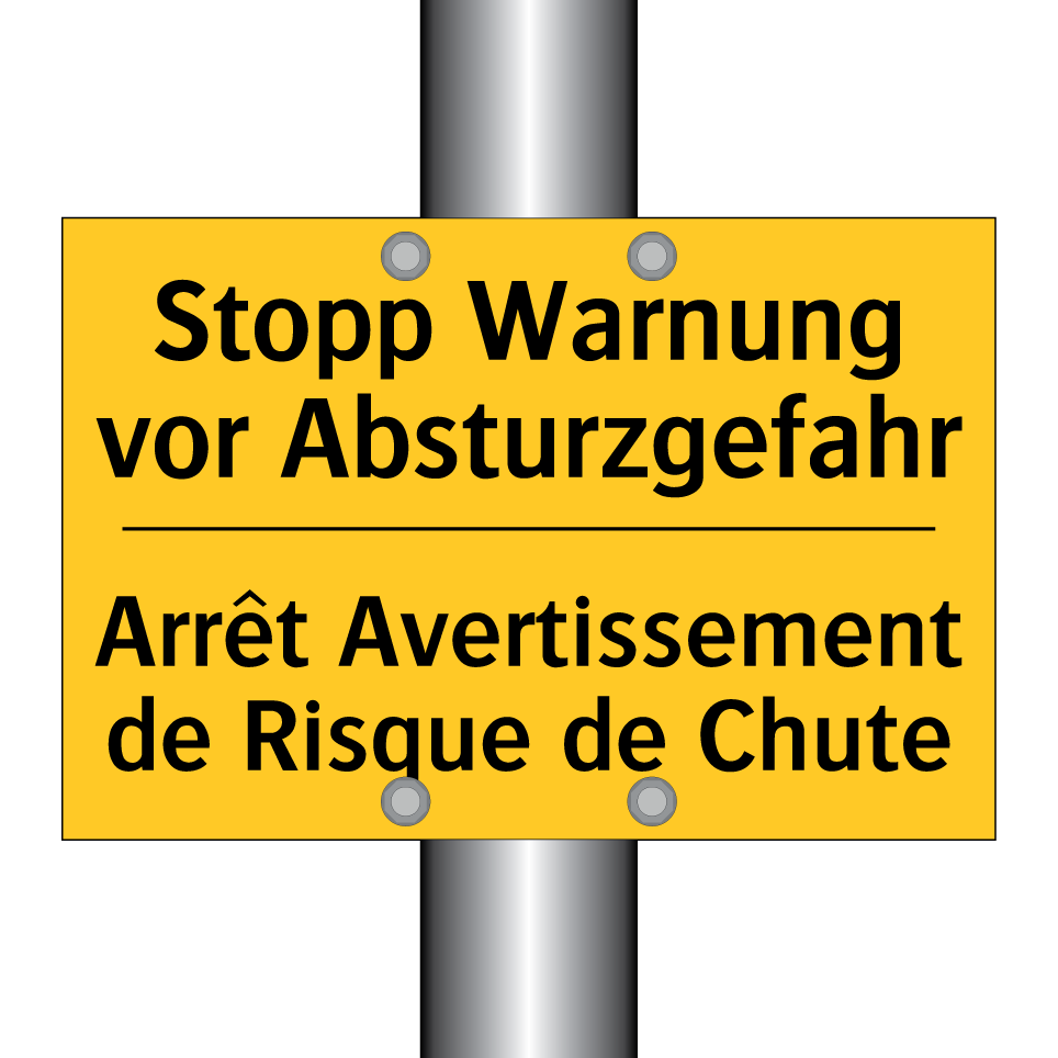 Stopp Warnung vor Absturzgefahr /.../ - Arrêt Avertissement de Risque /.../