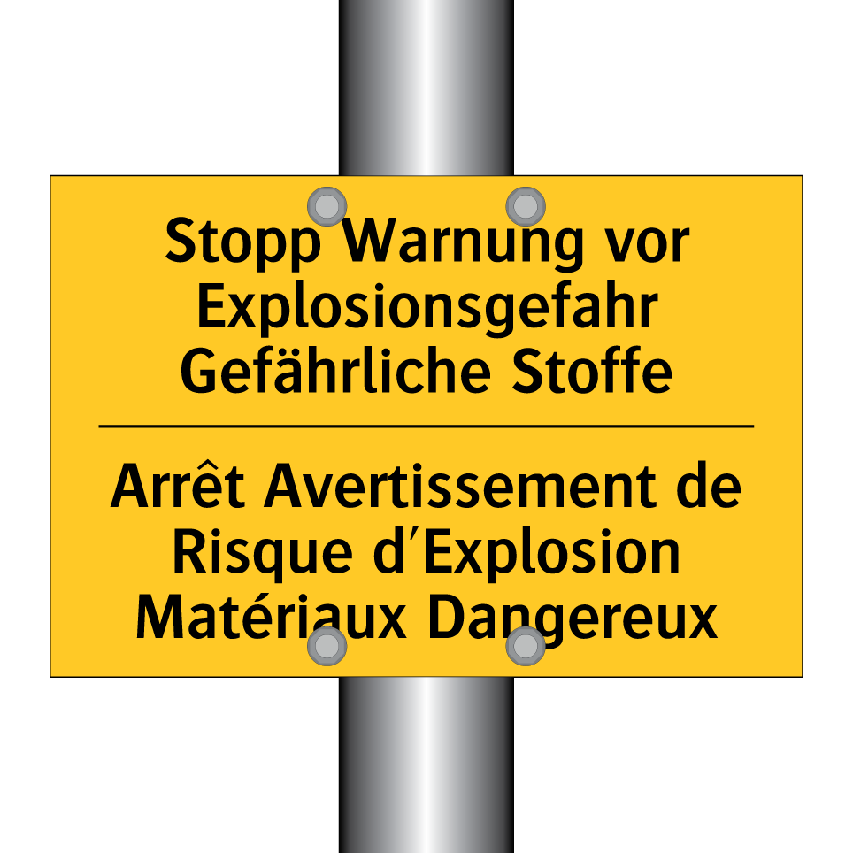 Stopp Warnung vor Explosionsgefahr /.../ - Arrêt Avertissement de Risque /.../