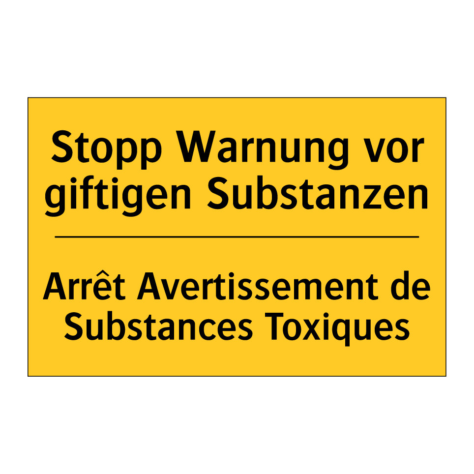 Stopp Warnung vor giftigen Substanzen /.../ - Arrêt Avertissement de Substances /.../