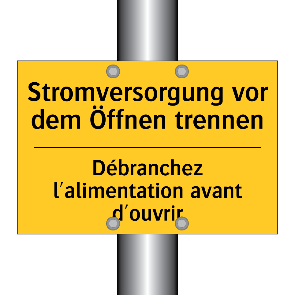 Stromversorgung vor dem Öffnen /.../ - Débranchez l'alimentation avant /.../