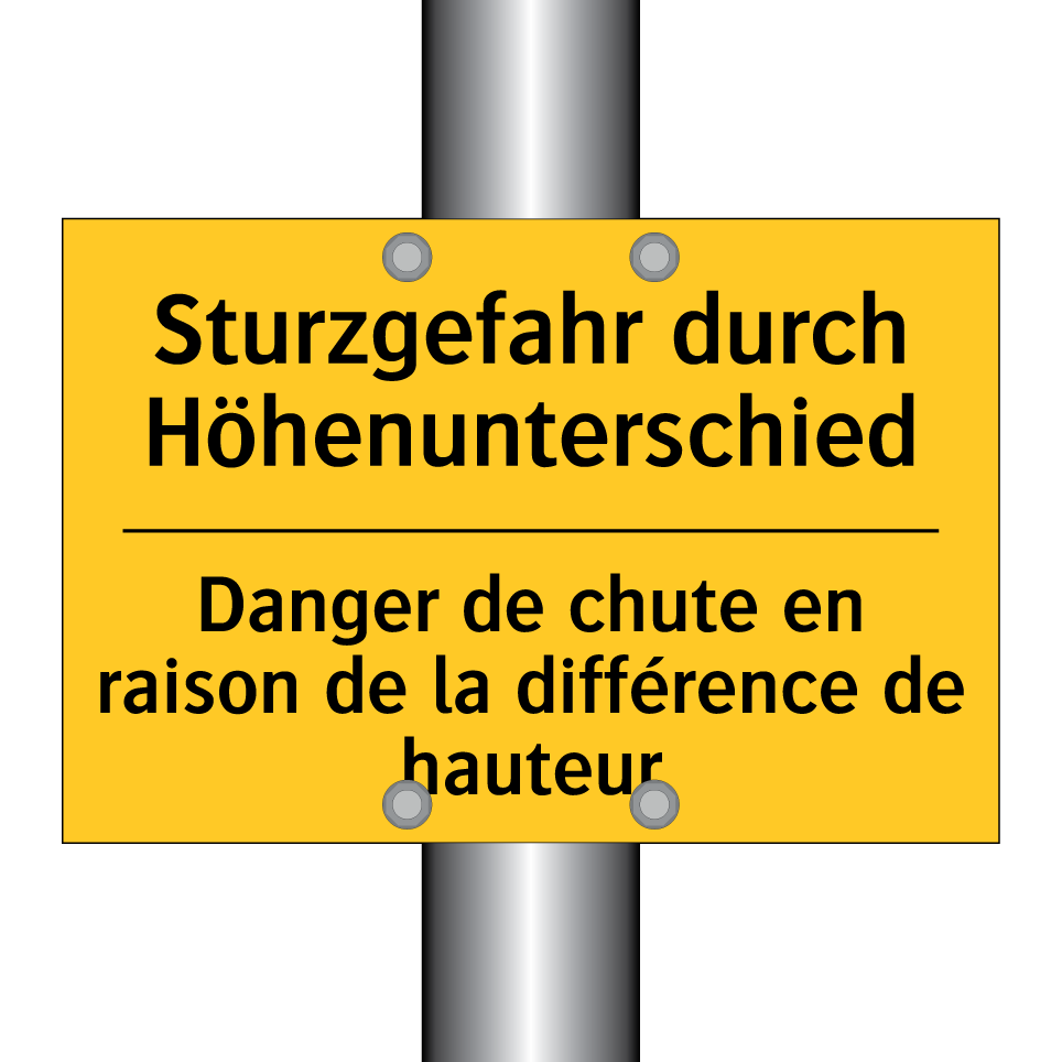 Sturzgefahr durch Höhenunterschied /.../ - Danger de chute en raison de la /.../