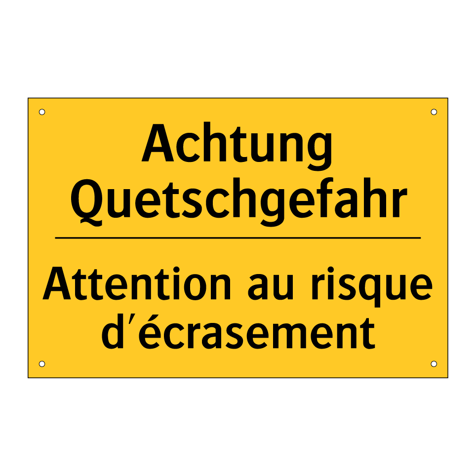 Achtung Quetschgefahr - Attention au risque d'écrasement /.../