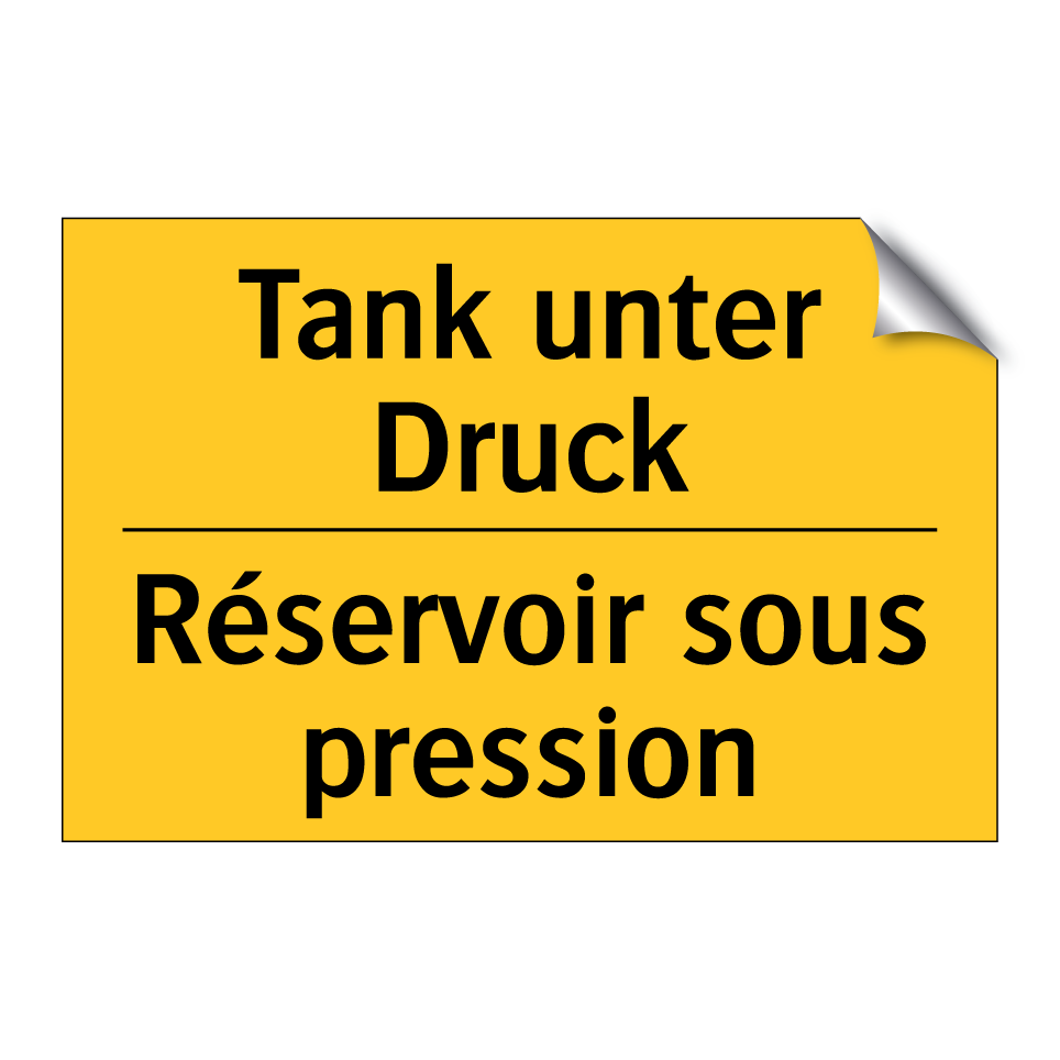 Tank unter Druck - Réservoir sous pression