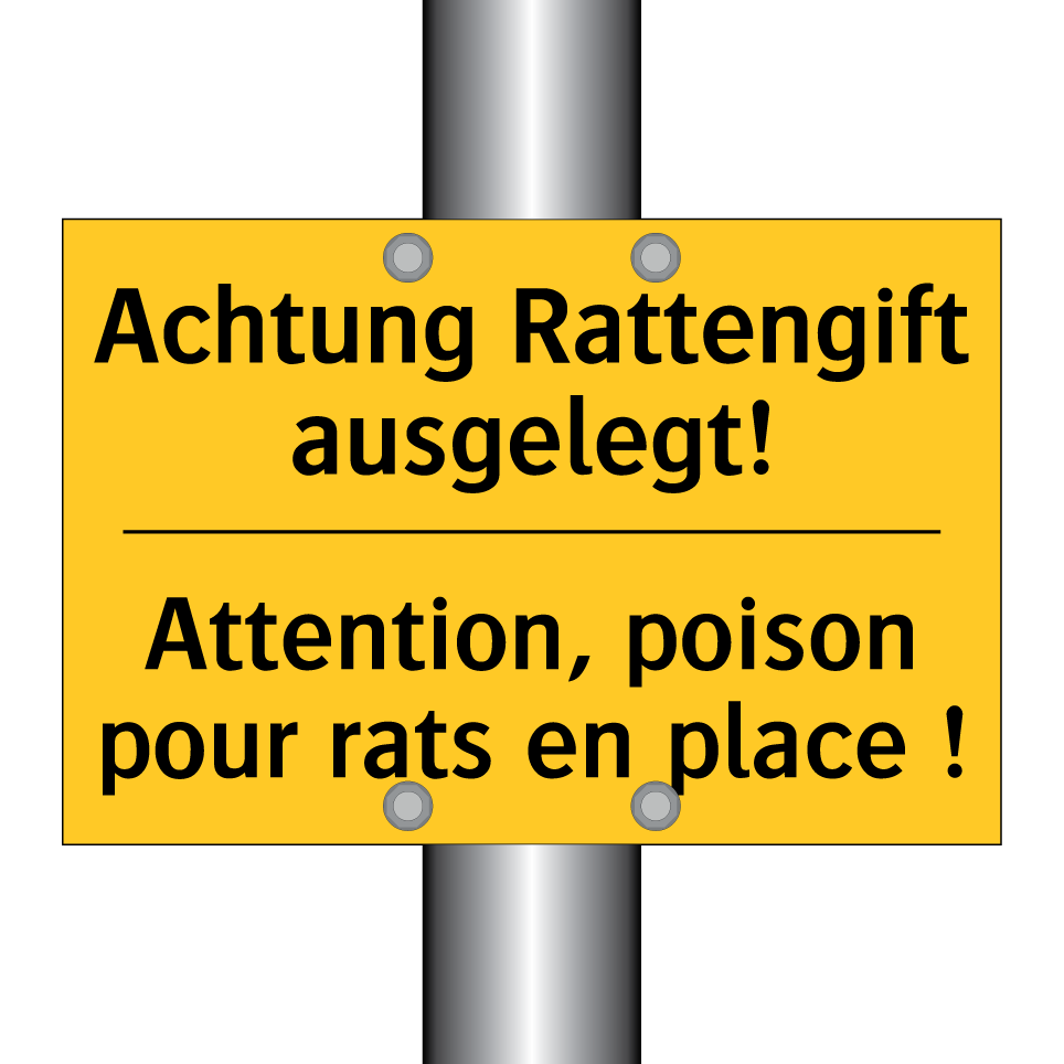 Achtung Rattengift ausgelegt! - Attention, poison pour rats en /.../