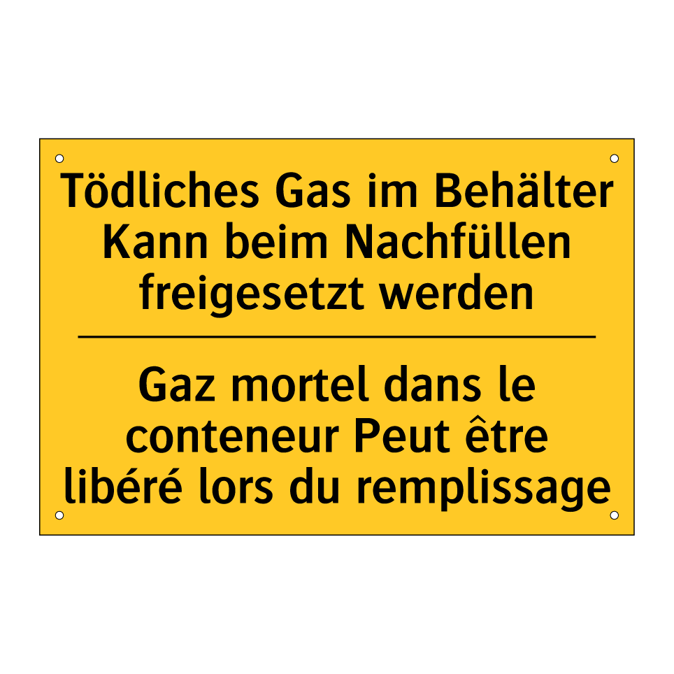 Tödliches Gas im Behälter Kann /.../ - Gaz mortel dans le conteneur Peut /.../