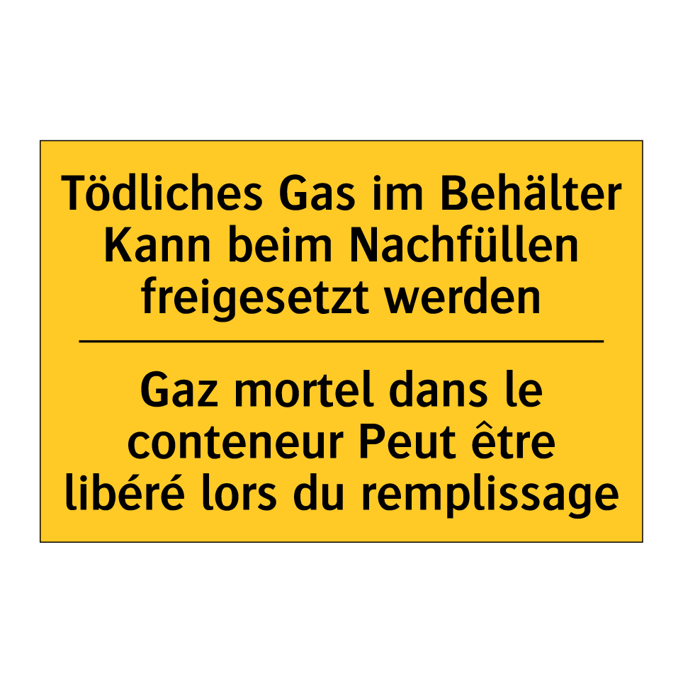 Tödliches Gas im Behälter Kann /.../ - Gaz mortel dans le conteneur Peut /.../