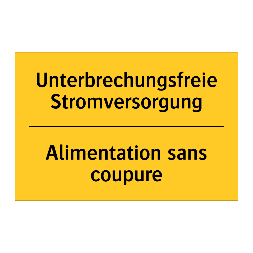 Unterbrechungsfreie Stromversorgung /.../ - Alimentation sans coupure